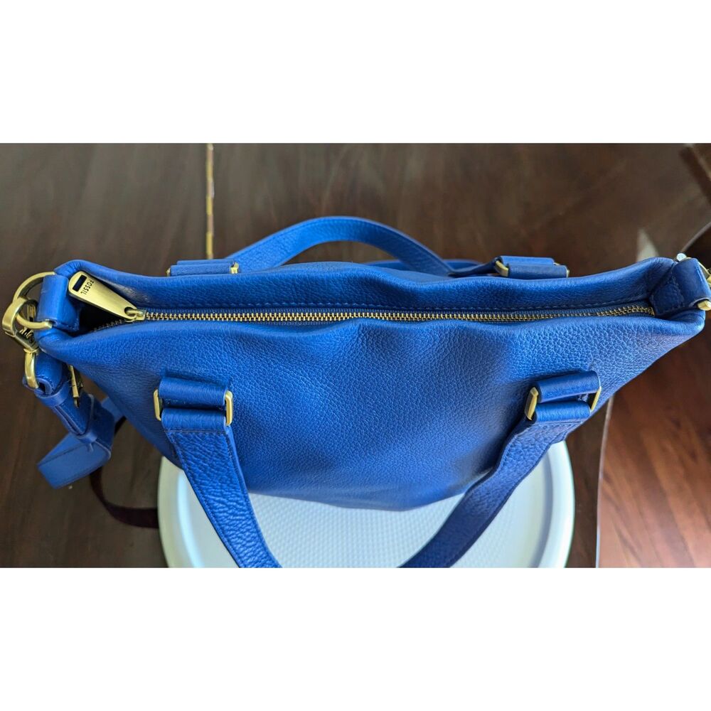 Fossil Royal Blue Leather Crossbody Bag - Picture 14 of 15